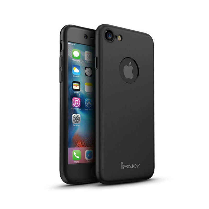 iPaky 360°-os fekete Apple iPhone 7 tok
