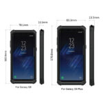 Samsung Galaxy S8 fekete vízálló tok gombokkal 3