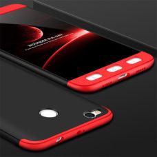 Floveme Xiaomi Redmi 4X 360°-os fekete-piros PC tok