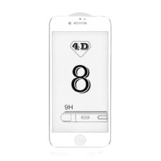 Apple iPhone 8 4D fehér keretes üvegfólia