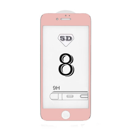 Apple iPhone 8 5D rózsaarany keretes üvegfólia