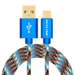 Voxlink type-c usb kábel kék terepmintás