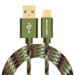 Voxlink type-c usb kábel zöld terepmintás