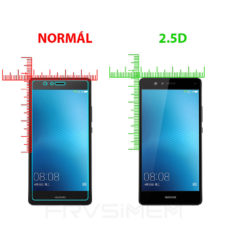 Huawei P10 Lite normál vs 2.5D üvegfólia