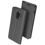 Dux Ducis Samsung Galaxy A8 2018 grafitszürke flip tok 2