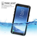 Samsung Galaxy S9 fekete vízálló tok úszó csuklópánttal 3