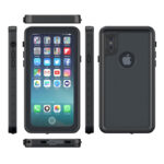 Apple iPhone X fekete vízálló tok úszó csuklópánttal 2