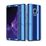 ZNP Samsung Galaxy S9 tükrös felületű 360°-os kék pc tok 1
