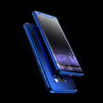 ZNP Samsung Galaxy S9 tükrös felületű 360°-os kék pc tok 2