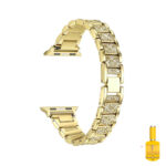Apple Watch strasszkő diszítésű fém szíj arany 1