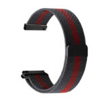 Univerzális milánói szíj fekete-piros színű csík mintás 2