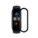 Xiaomi Mi Band 5 okoskarkötő 3D fólia fekete kerettel 1