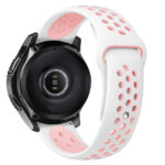 Univerzális lyukacsos szilikon szíj fehér-barackvirág 2