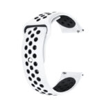 Univerzális lyukacsos szilikon szíj fehér-fekete 2