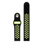 Univerzális lyukacsos szilikon szíj fekete-neonzöld 5