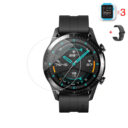 Huawei Watch GT 2 46 mm okosóra üvegfólia és fekete szilikon szíj