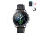 Samsung Galaxy Watch 3 45 mm okosóra üvegfólia és fekete szilikon szíj