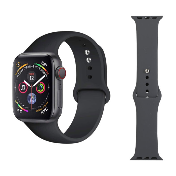 Apple Watch szilikon szíj fekete 1