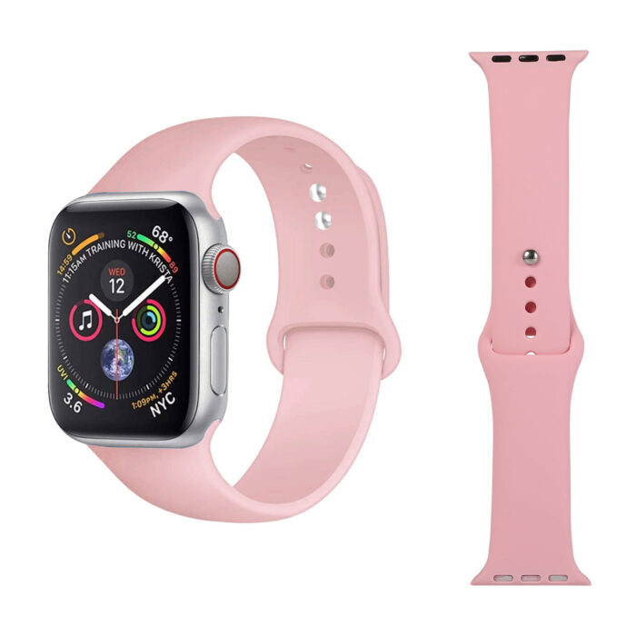 Apple Watch szilikon szíj púderrózsaszín 1