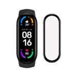 Xiaomi Mi Band 6 okoskarkötő 3D fólia fekete kerettel 2