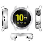 Samsung Galaxy Watch Active 2 44 mm okosóra fehér-ezüst színű strasszköves pc tok 3