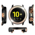 Samsung Galaxy Watch Active 2 44 mm okosóra fekete-rózsaarany színű strasszköves pc tok 3