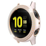 Samsung Galaxy Watch Active 2 44 mm okosóra rózsaszín-rózsaarany színű strasszköves pc tok 1