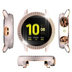 Samsung Galaxy Watch Active 2 44 mm okosóra rózsaszín-rózsaarany színű strasszköves pc tok 3