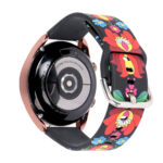 Univerzális fekete színű szilikon szíj kalocsai mintás 3