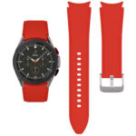 Samsung Galaxy Watch 4 hagyományos csatos szilikon szíj piros 4