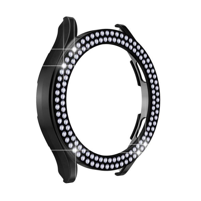 Samsung Galaxy Watch 4 okosóra fekete strasszköves pc tok 1