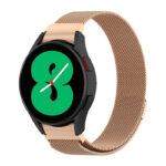 Samsung Galaxy Watch 4 ívelt milánói fém óraszíj rózsaarany 5