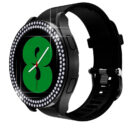 Samsung Galaxy Watch 4 okosóra fekete strasszköves pc tok 4