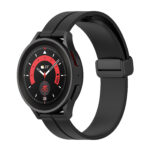 Univerzális mágneses d-gyűrűs szilikon szíj fekete 2