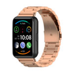 Huawei Watch Fit 2 láncszemes fém óraszíj rózsaarany 3