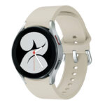 Samsung Galaxy Watch 4 bújtatós csatos szilikon szíj bézs 2
