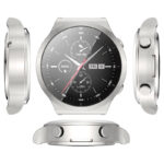 Huawei Watch GT 3 Pro 43 mm kijelzővédős ezüst szilikon tok 3