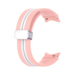 Samsung Galaxy Watch 5 Pro mágneses ívelt szilikon szíj barackvirág-fehér 1