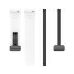 Samsung Galaxy Watch 5 Pro mágneses ívelt szilikon szíj fehér-fekete 4