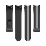 Samsung Galaxy Watch 5 Pro mágneses ívelt szilikon szíj fekete-szürke 4