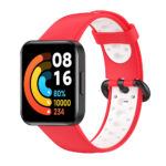 Xiaomi Redmi Watch 2 Lite szilikon óraszíj piros-fehér 2