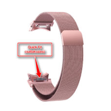 Samsung Galaxy Watch 6 quickfit ívelt milánói fém óraszíj rózsaszín-rózsaarany 1