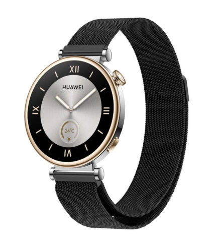 Huawei Watch GT 4 41 mm milánói fém óraszíj fekete 2