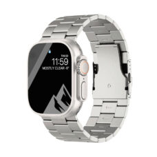 Apple Watch titánium óraszíj dupla pillangó csatos titánszürke 2