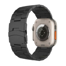 Apple Watch titánium óraszíj dupla pillangó csatos fekete 1