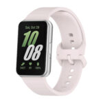 Samsung Galaxy Fit 3 eredeti stílusú bújtatós szilikon szíj púderrózsaszín 2