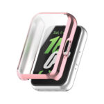 Samsung Galaxy Fit 3 okosóra kijelzővédős rózsaarany szilikon tok 2