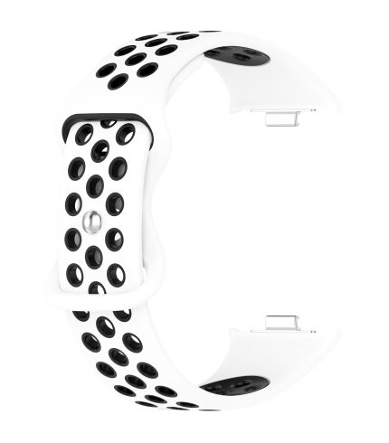 Xiaomi Redmi Watch 4 szilikon óraszíj fehér-fekete 1