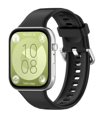 Huawei Watch Fit 3 eredeti stílusú szilikon szíj fekete 2