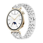 Huawei Watch GT 4 41 mm strasszkő díszítésű fém óraszíj ezüst 1